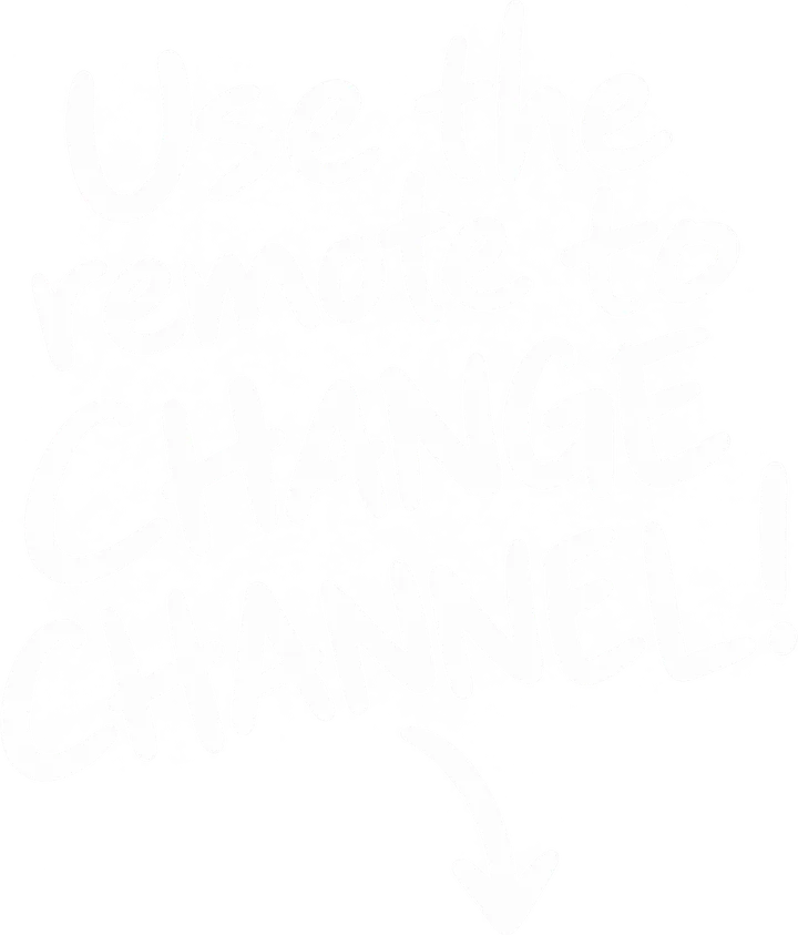 Use the remote to change the channel